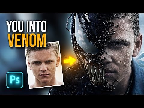 How to Turn Yourself Into the VENOM! Photoshop TUTORIAL!