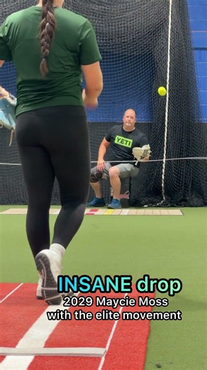 Elite drop movement! #softball #softballpitching #fastpitchpower #shorts
