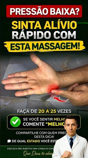 Pressão Baixa? Faça Isso e Sinta ívio Rápido! #saude #pressaobaixa #shorts #dicas