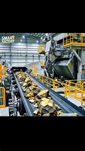 Inside the BIGGEST gold Mining Factory #goldfactory #24kgold #goldmining #factoryprocess #howitsmade