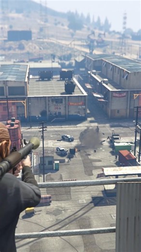 Franklin shooting rocket launcher #gta5 #shorts