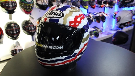 5K views · 65 reactions |  New Arrival – Arai RX-7V Doohan Jubilee Restyle Helmet  RRP £799.99 Celebrating the legendary Mick Doohan, this stunning Jubilee Restyle edition of the iconic Arai RX-7V pays tribute to one of the greatest MotoGP riders of all time. Availabel now at: https://www.thevisorshop.com/en/Arai-RX-7V-Doohan-Jubilee-Restyle-Helmet/m-40812.aspx #Arai #Doohan #RX7V #MotorcycleGear #TheVisorShop | Crossan Motorcycles | Facebook