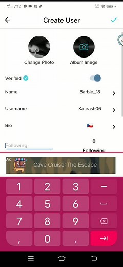 Create a New User Profile in Mobile App