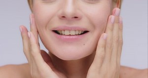 Senior woman, face and skincare portrait for beauty massage wellness, cleaning and wrinkles smile. Happy, cosmetics collagen makeup and elderly person skin glow or luxury spa facial anti aging care