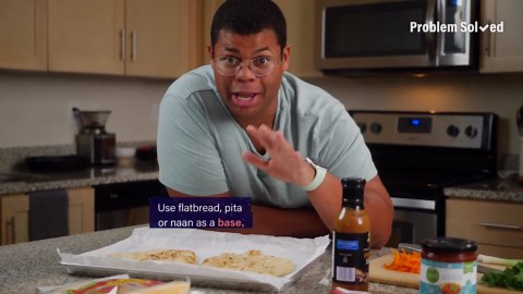 Use leftovers for this quick, easy flatbread pizza recipe