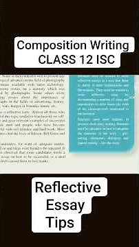 Composition Writing Class 12 ISC// How to write a reflective Essay? #isc2026 #isc2026