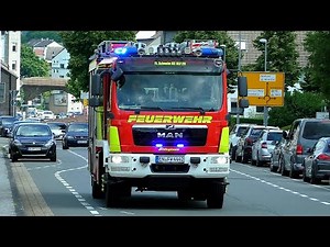 Industriebrand in Gevelsberg - Einsatzfahrten der Feuerwehren Gevelsberg und Schwelm