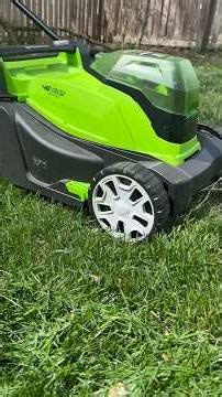 Before and after lawn using Greenworks 48V 16" Cordless Lawn Mower #amazonfinds #lawn #lawnmower