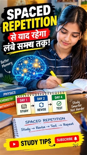 How to Remember What You Study for a Long Time? 🧠 | Spaced Repetition Technique #shorts #ssc