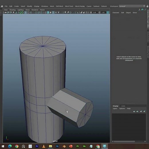 Blending Cylinders for Complex Shape Modeling in Maya Maya Tutorial #shorts | Center Pivot