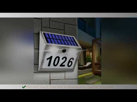 Solar House Number Plaque Light with 200LM Motion Sensor LED Lights Address Number for Home Garden D