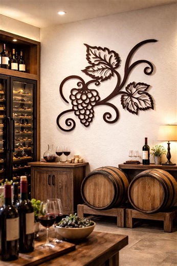 Grapevine Wall Art Wood Decor, Vineyard Leaves Grape Kitchen Wall Hanging, Rustic Farmhouse Dining Room Wood Panel Decor - Etsy