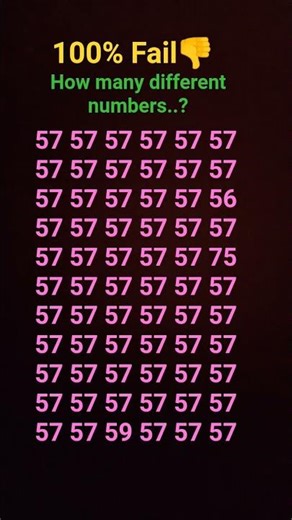 How many different numbers # maths numbers game# puzzle # maths tricks# find the different numbers