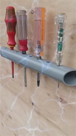 Creative Ideas, Practical Screwdriver Key Holder Made from PVC Pipe