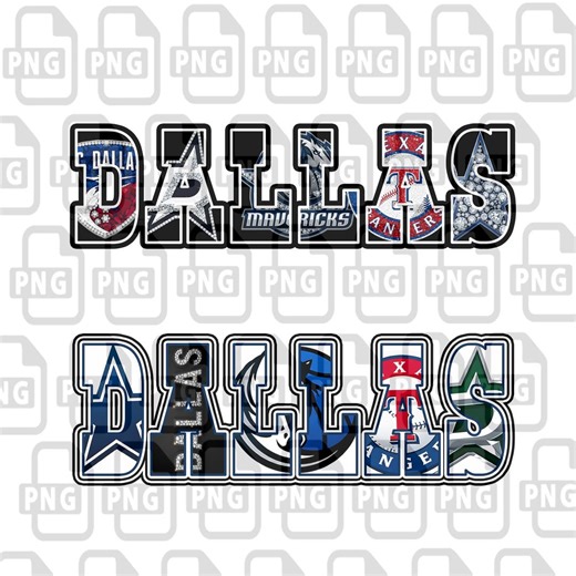 DALLAS Sports Typography Wall Art – Abstract City Sports Design – NFL Style Poster – Printable PNG - Etsy