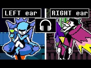 Spamton Neo in right ear, Queen battle in left ear fixed (fixed)