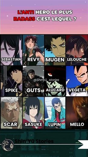 ⚖️ LES REBELLES DU GAME : QUEL EST L'ANTI-HÉROS LE PLUS BADASS DE L'ANIME ? 🚬🔥