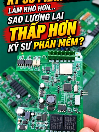 “Kỹ sư phần cứng làm khó hơn… sao lương lại thường thấp hơn phần mềm?” Theo mình, vấn đề không phải phần cứng “ít giá trị”, mà là khoảng cách từ biết điện tử đến làm được sản phẩm thực tế rất xa. Thiết kế mạch, PCB, debug, đo kiểm, EMC, sản xuất… đều cần thời gian và va chạm dự án thật. Nhưng khi đã đi đủ sâu, giá trị của một kỹ sư phần cứng giỏi cũng rất khác. Làm thật – sai thật – sửa thật. Kinh nghiệm mới là thứ kéo giá trị của mình lên. Anh em nhận định thế nào? #KySuPhanCung #HardwareEngine