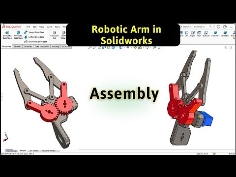Robotic Gripper Assembly complete in SolidWorks