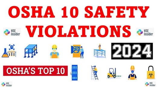 Top 10 OSHA Safety Violations in the Workplace for 2024 | How to avoid | Is Your Company at Risk
