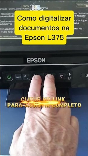 Como digitalizar documentos na sua Epson L375 #impressão #epson