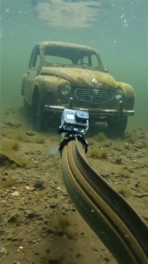An Eel GoPro Found a Sunken Car Under a Paris River #GoPro #shorts
