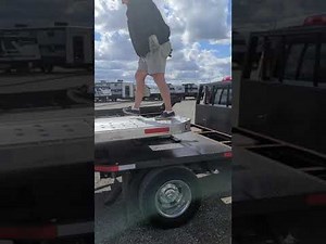 How to load flatbed trailer (RV Transport)