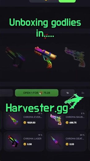 💫🍀🔥 Unboxing GODLIES in MM2 VS harvester.gg.... (I GOT RICH)🍀💫🔥