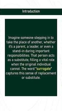 surrogate # Expand Your English Vocabulary