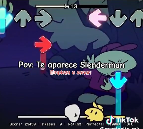 Morty enfrenta a Slenderman en FNF