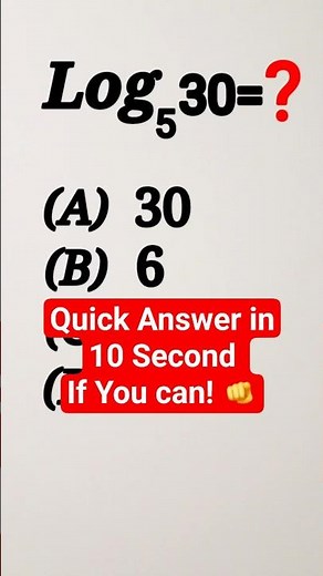 Quick! Can You Solve Log₅30? #shorts #maths #logarithm
