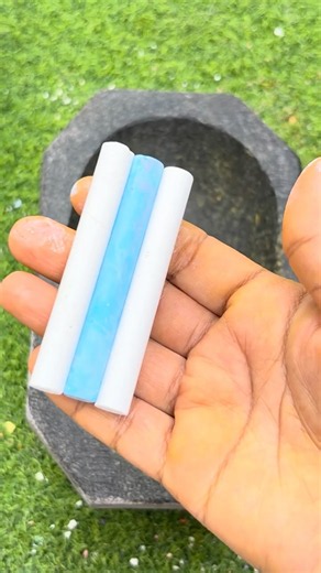 White and blue chalk crushing so satisfying |ASMR