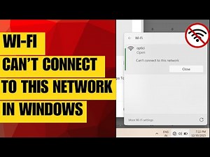 Fix Wi-Fi Can’t Connect To This Network Error In Windows 10/11 | Easy Solution (2026)
