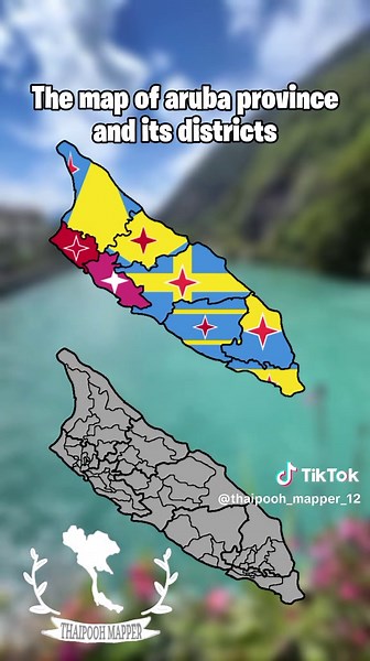 (part 14) the map of aruba province and its districts #country #geography #mapping #thaipooh_mapper