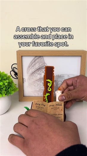 A meaningful cross you can assemble yourself and place in your favorite spot. A simple reminder of faith, peace, and purpose—wherever you are.” #FaithInspired #ChristianDecor #MeaningfulDesign