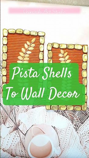 Watch how I turned simple pista shells into a stunning aesthetic wall hanging DIY#HomeDecor#Recycled