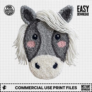 Cute Donkey PNG, Faux Yarn Tufted Animal Sublimation Design, Digital Download for DIY Crafts, Nursery Decor Projects - Etsy