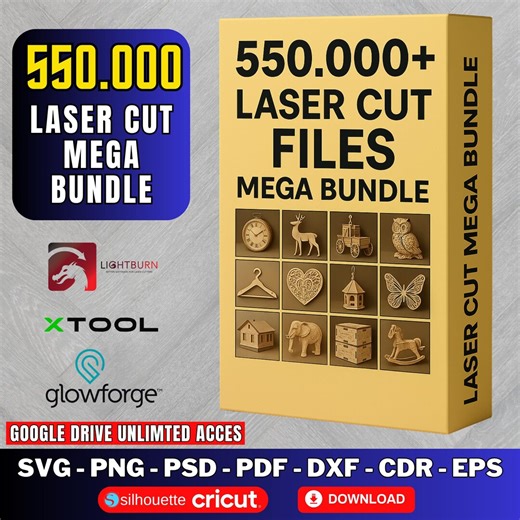 Laser Cut Files Mega Bundle | SVG DXF CDR Designs - Etsy UK