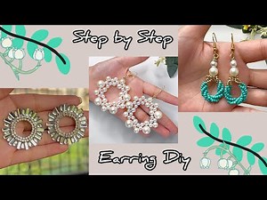 Step By Step Earring Diy Tutorial For Beginner😍 #trending #viralvideo #satisfying #diy