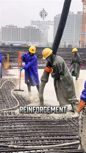 Can you keep pouring concrete during heavy rain? 🤔 #shorts