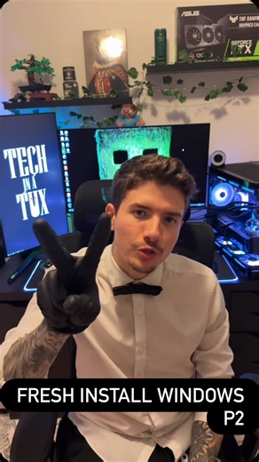 Tech In A Tux | Fresh Install Windows 10 P2 #techtip #windows10tricks #guide #tutorial #windows | Instagram