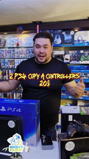 🎮🔥 Double the fun for LESS! Get 2 PS4 controllers for ONLY 15$ each instead of 20$ 😱#PS4 #RightClick