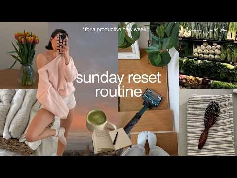sunday reset routine 🎧 prep for a productive week, cleaning, self care