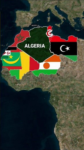 All about ALGERIA through Map Animation || ALGERIA and its neighbour countries || #animatedmap