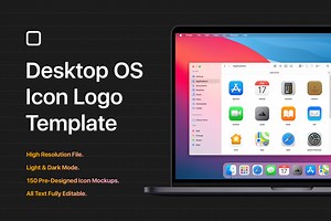 OS Icon Template Mockup - PSD, a Mac Mockup by Asylab