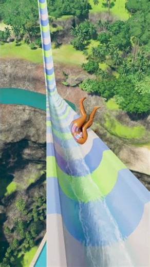 The Most Ridiculously Long Water Slide Ever Built 😱💦 (Planet Coaster 2) #planetcoaster2