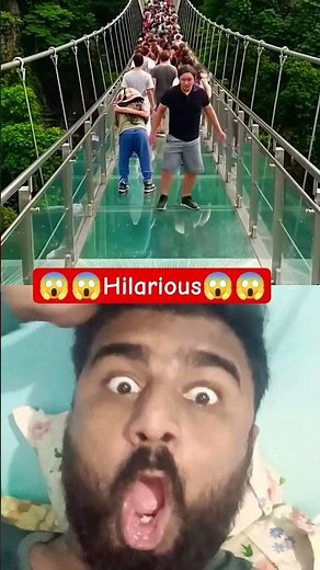 Glass Bridge Prank Gone Wild! 😱 #GlassBridge #Prank #Travel