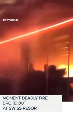 1.8M views · 2.6K reactions | Footage shows the start of the fire that broke out at a crowded bar at a Swiss ski resort. The fire killed at least 47 people and injured more than 100 during New Year celebrations. | TRT World | Facebook