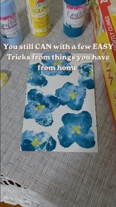Easy Background with household sponge and plastic wrap