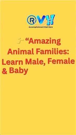Animal Family Names Explained 🐾 | Male, Female & Baby Names for Kids